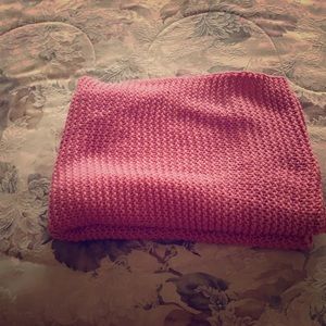 Pink blanket scarf